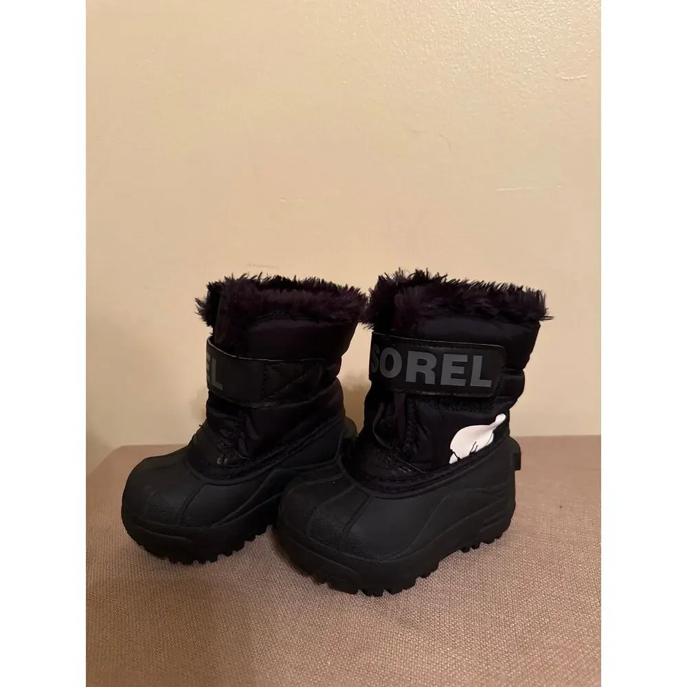 SOREL Toddler Size 6 Black Snow Winter Boots New With Tags